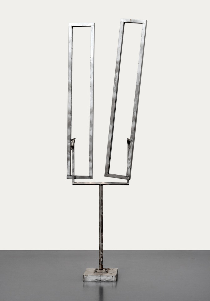 Two Open Rectangles Excentric by George Rickey