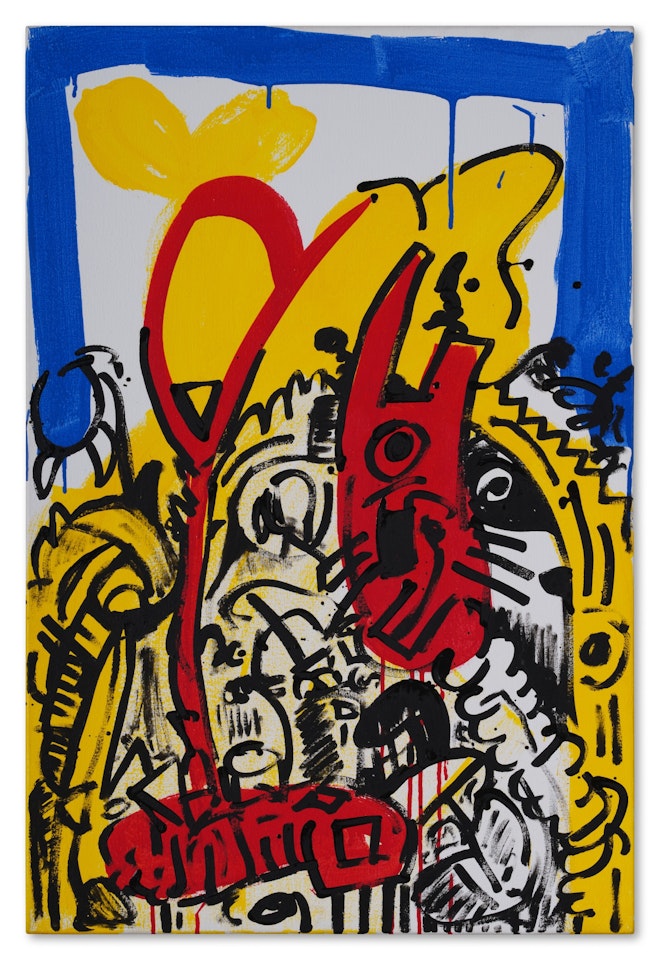 RED-YELLOW-BLUE #21 by Keith Haring