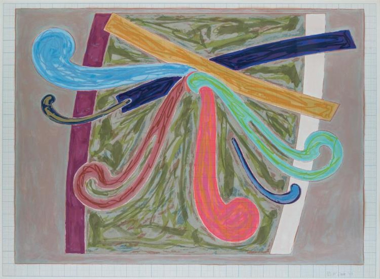 "Puerto Rican Blue Pigeon" (from Exotic Bird Series) by Frank Stella
