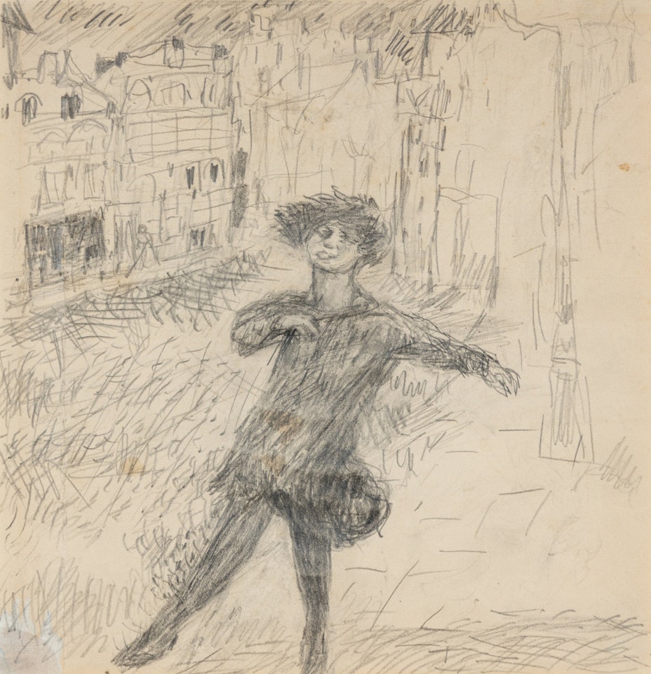 Jeune fille dansant dans la rue, c. 1900-1910 by Pierre Bonnard
