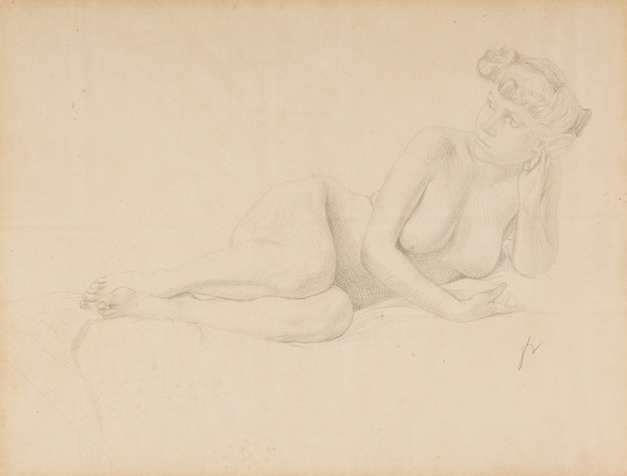 Reclining Nude by Félix Vallotton