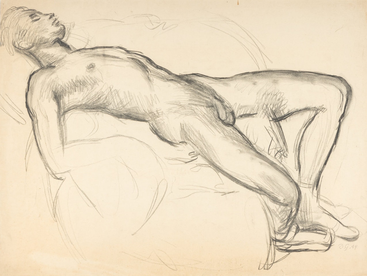 Reclining Male Nude by Duncan Grant