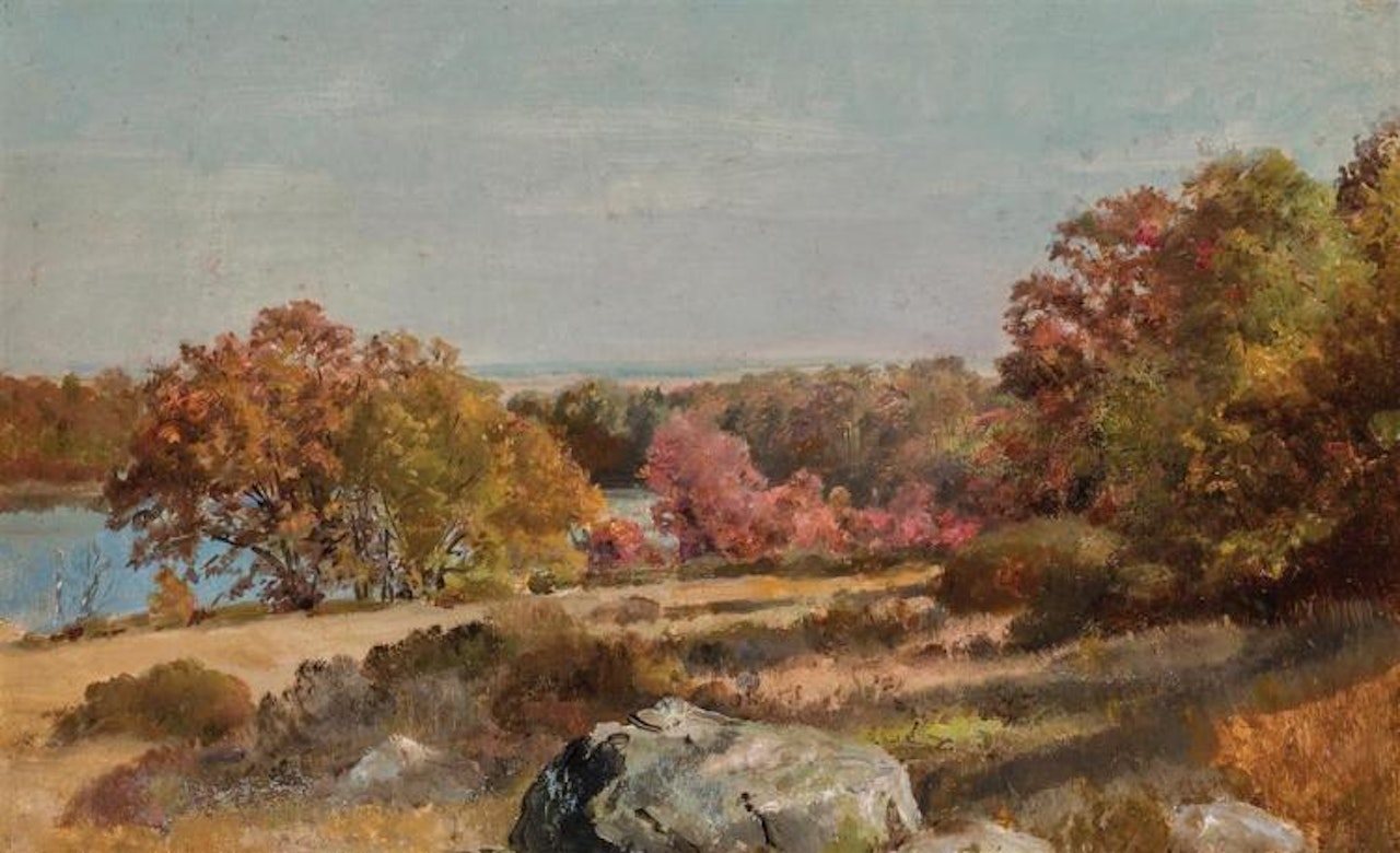 "Thyme Field and Cedar Swamp" Matunuck, RI by William Trost Richards