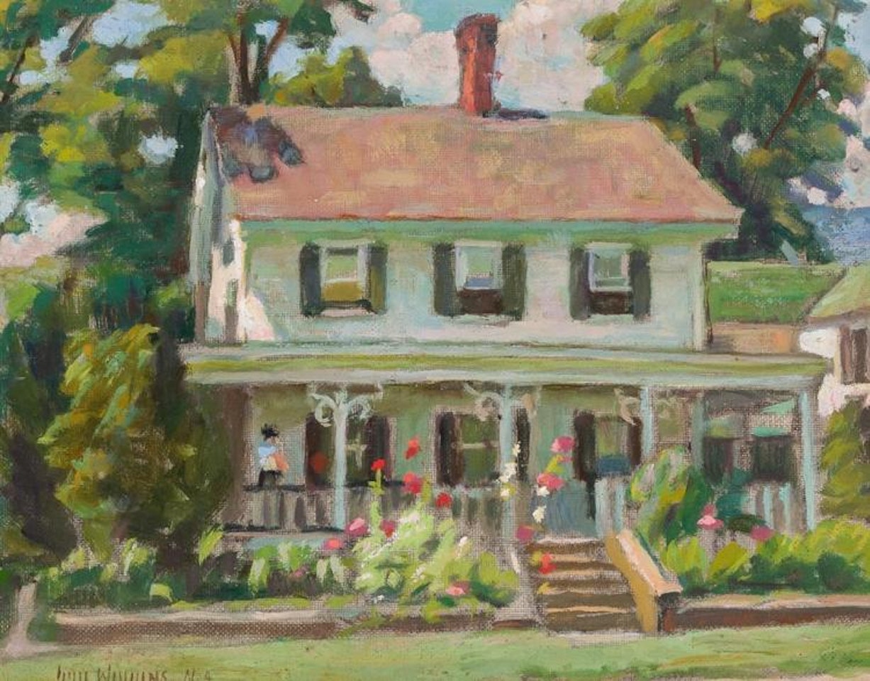 A New England Home (probably Old Lyme) by Guy Carleton Wiggins