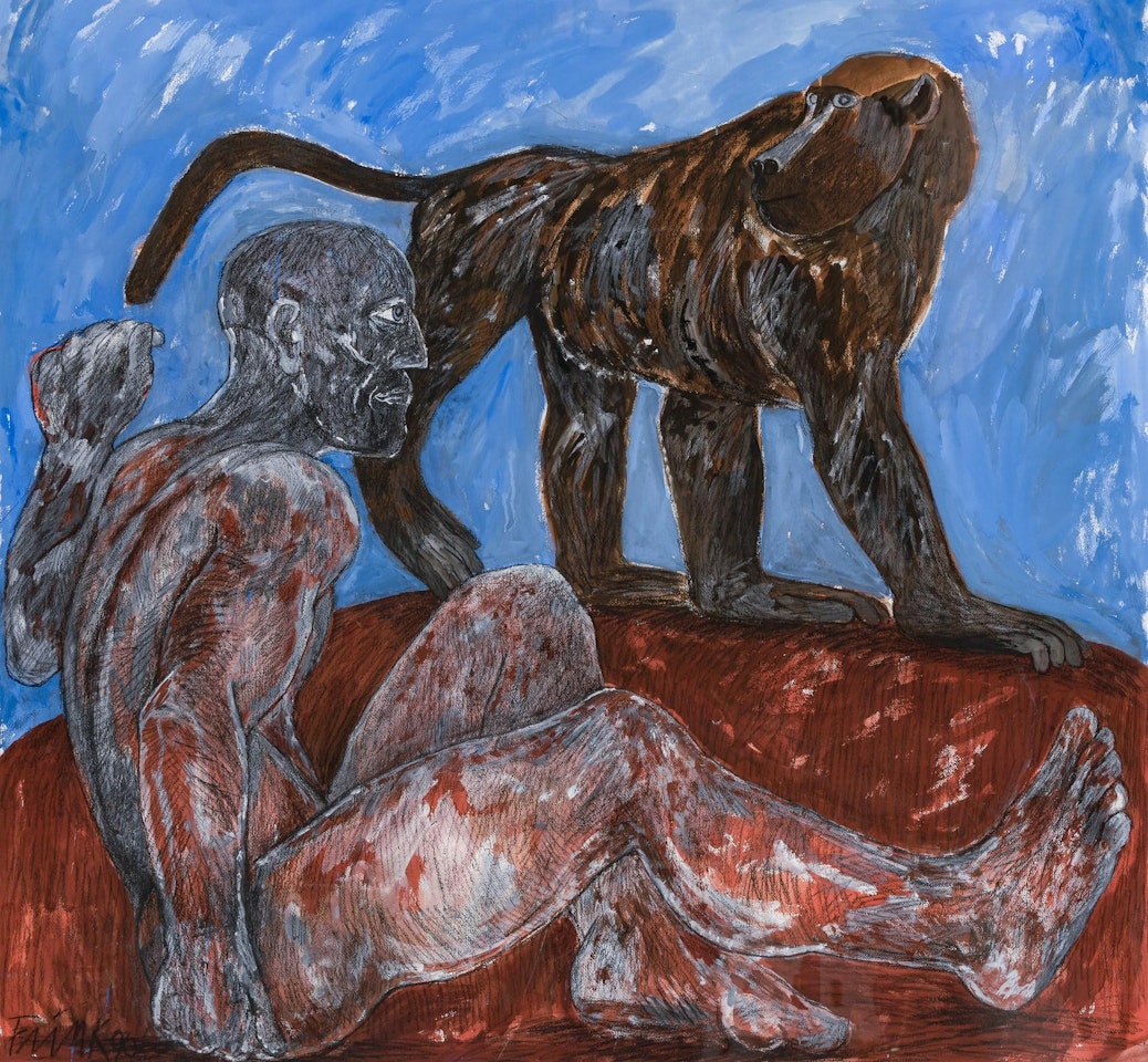 Man and Baboon by Elisabeth Frink