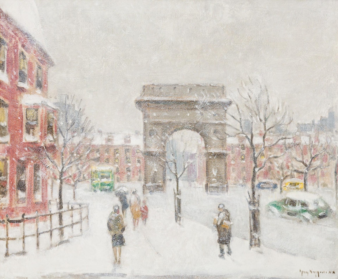 "Washington Sqr, New York Winter" by Guy Carleton Wiggins
