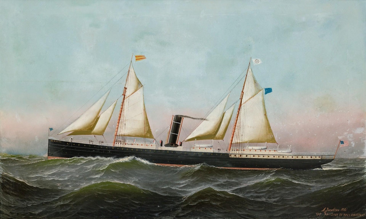 Sail and Steamship, Newport by Antonio Jacobsen