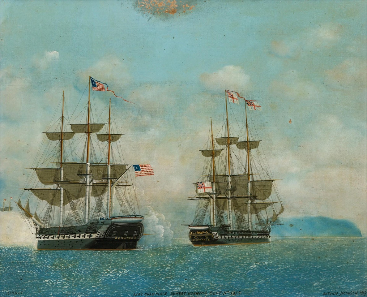 "Lake Champlain Sunday Morning Sept. 11, 1814" by Antonio Jacobsen