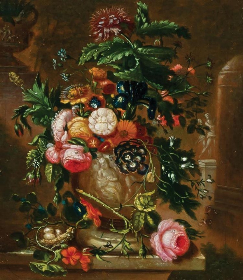 Floral Still Life by Continental School