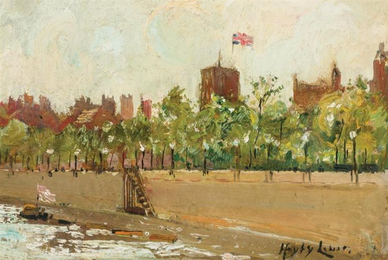 "Bank of the Thames River and The Tower of London" by Hayley Lever