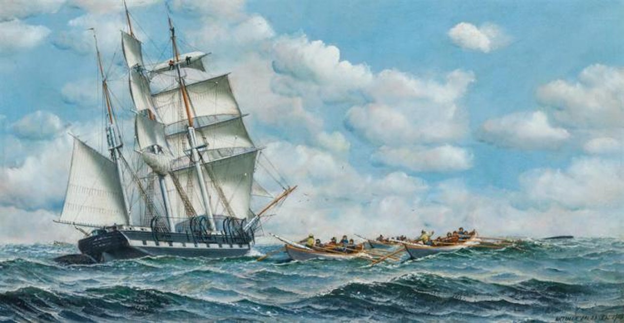 Whaling Scene by Antonio Jacobsen