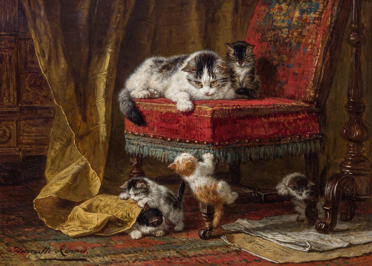 Mother"s Pride by Henriette Ronner-Knip