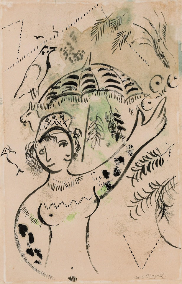 "L"Ombrelle" (The Parasol) by Marc Chagall