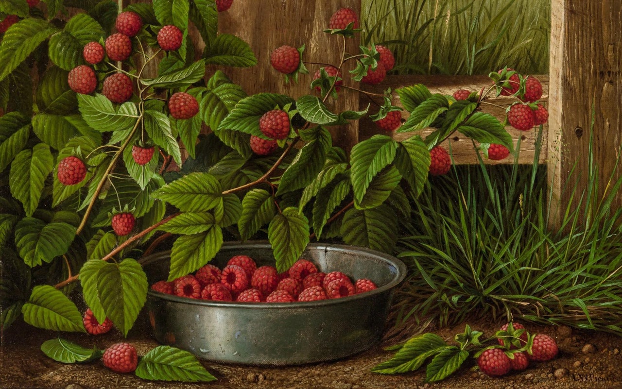 Still Life with Raspberries by Levi Wells Prentice