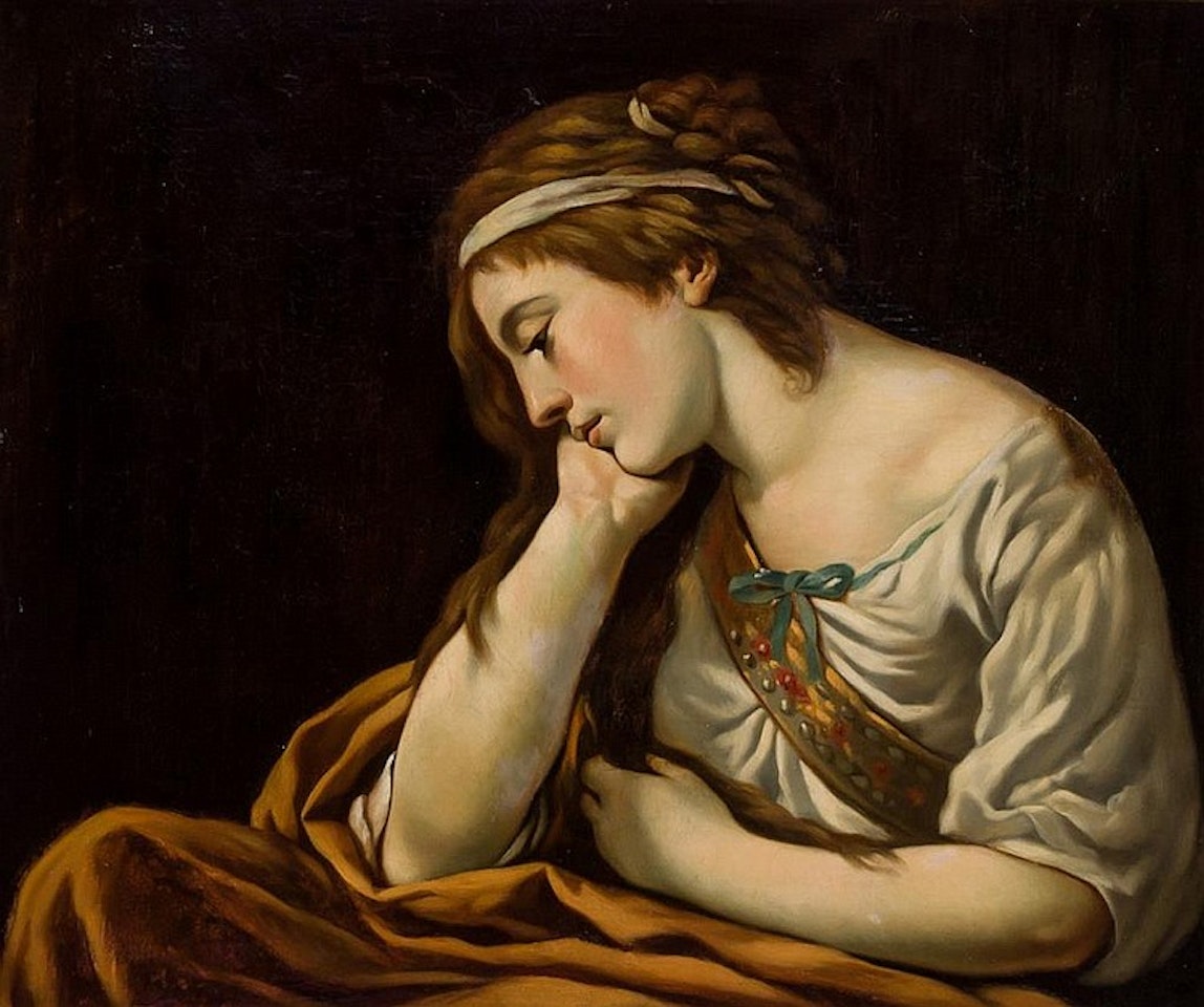 Maiden Thinking by Italian School