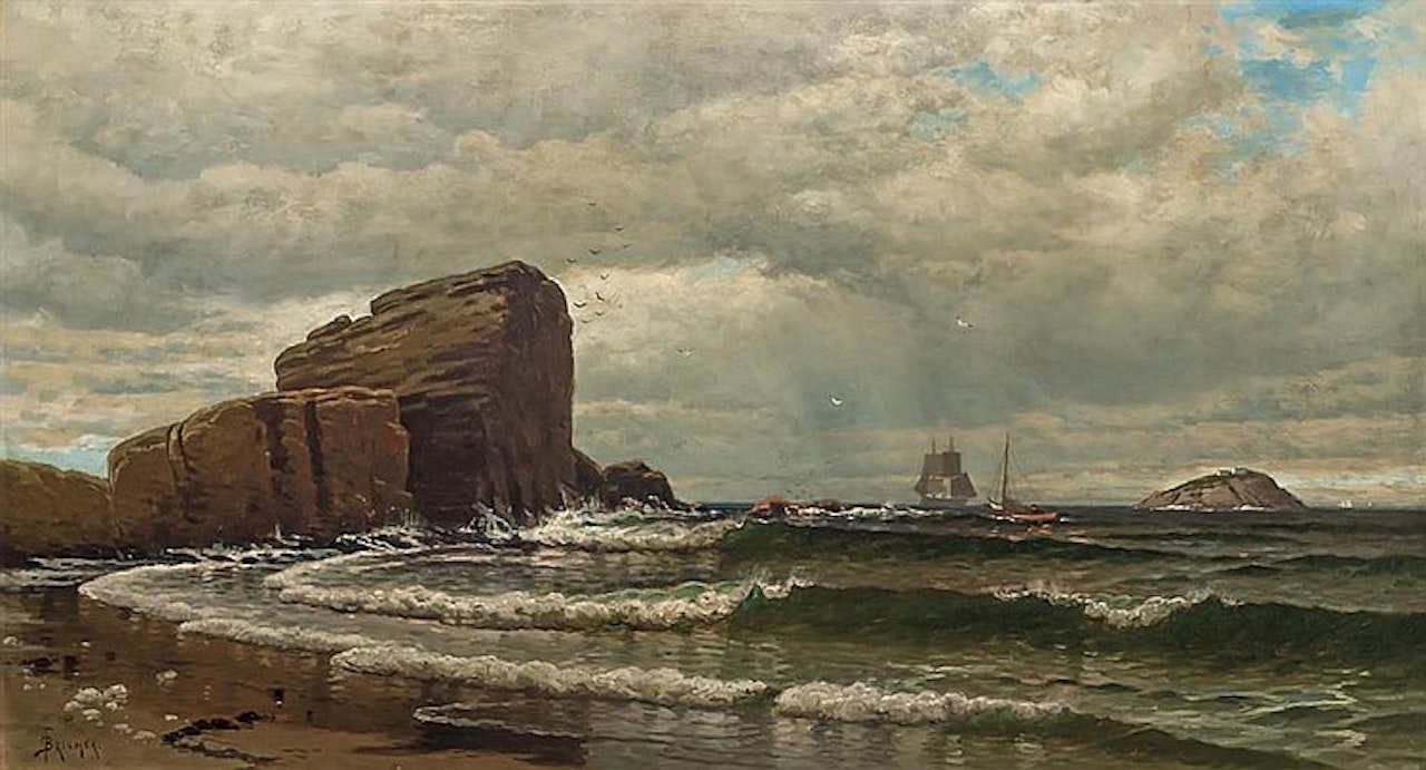 Rocky Shoreline by Alfred Thompson Bricher