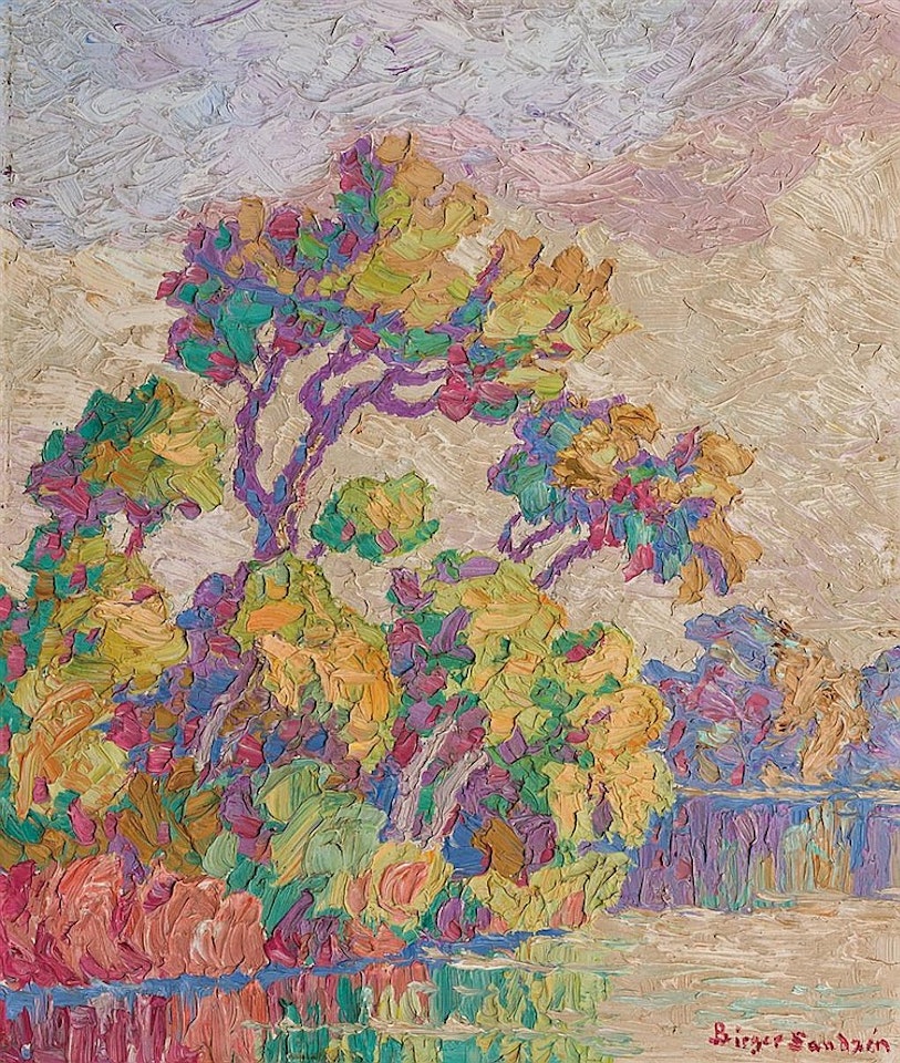 Willow and Cottonwoods by Birger Sandzen