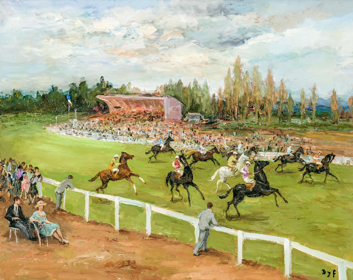"Champs de Courses à Longchamps," by Marcel Dyf