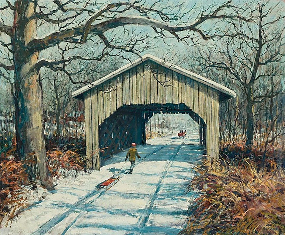 Covered Bridge In Fairfax, Vermont by Eric Sloane