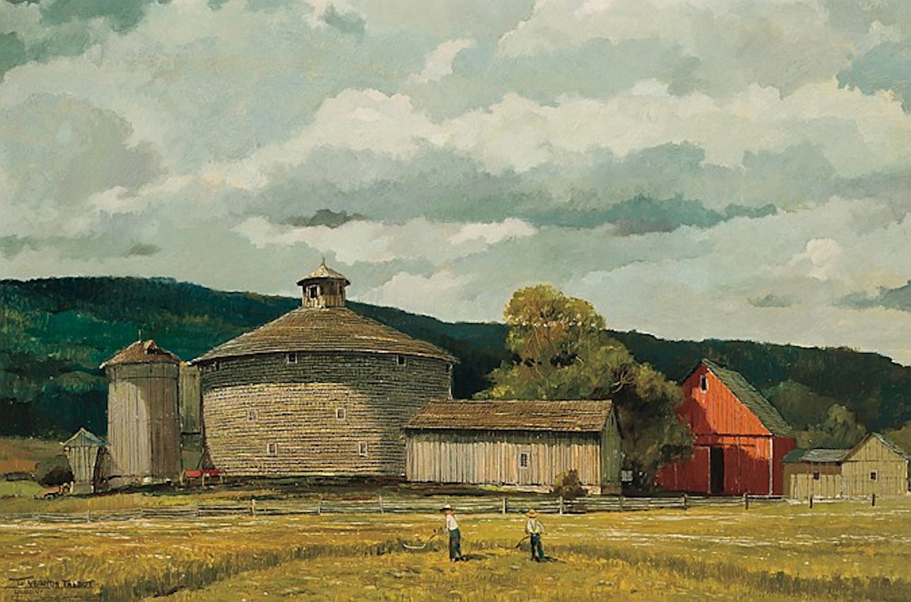 Shingled Barn, Lowell, Vermont by Eric Sloane