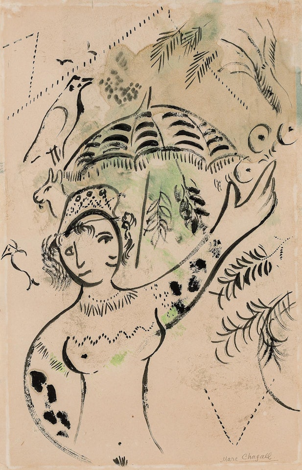 L"Ombrelle (The Parasol) by Marc Chagall