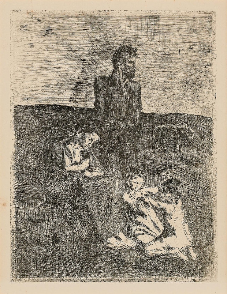 "Les Pauvres,"; from "La Suite des Saltimbanques" by Pablo Picasso