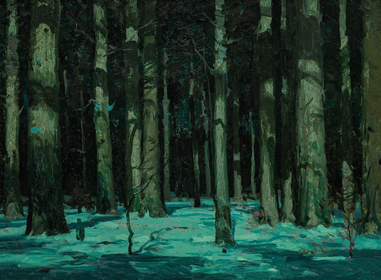 Winter Forest, Nocturne by John Fabian Carlson