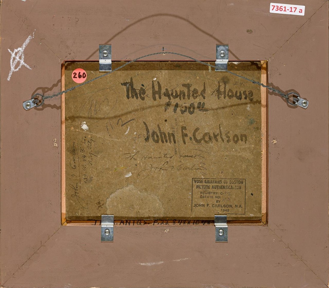 "The Haunted House"; "The Witches Cabin"
(A Pair) by John Fabian Carlson