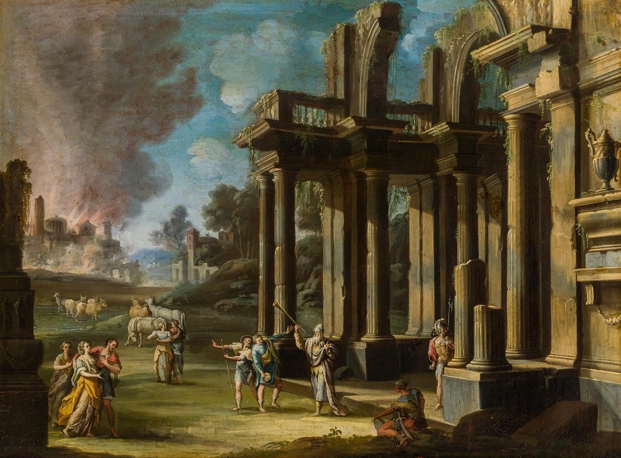 Scene in the Ruins by Continental School