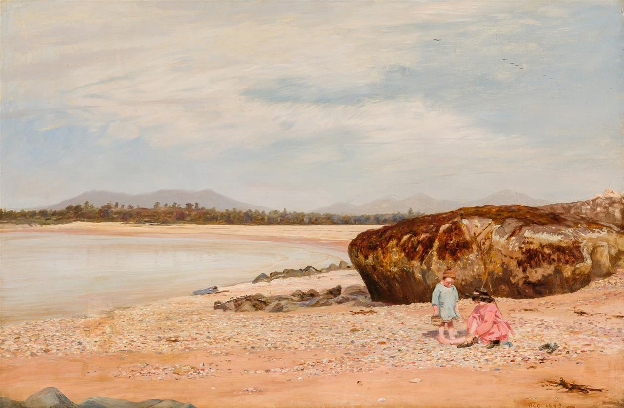 Beach Scene by Continental School