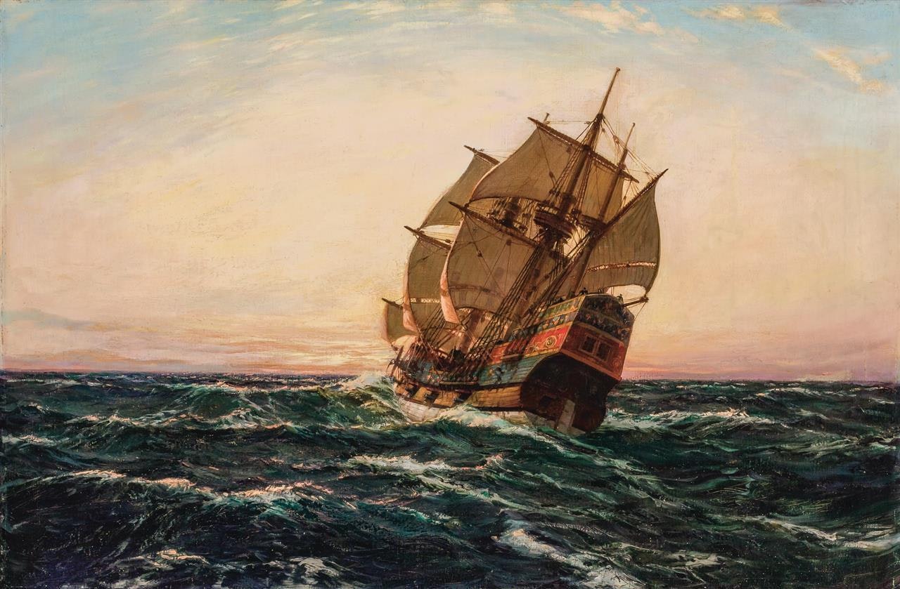 The Golden Hind by Montague Dawson