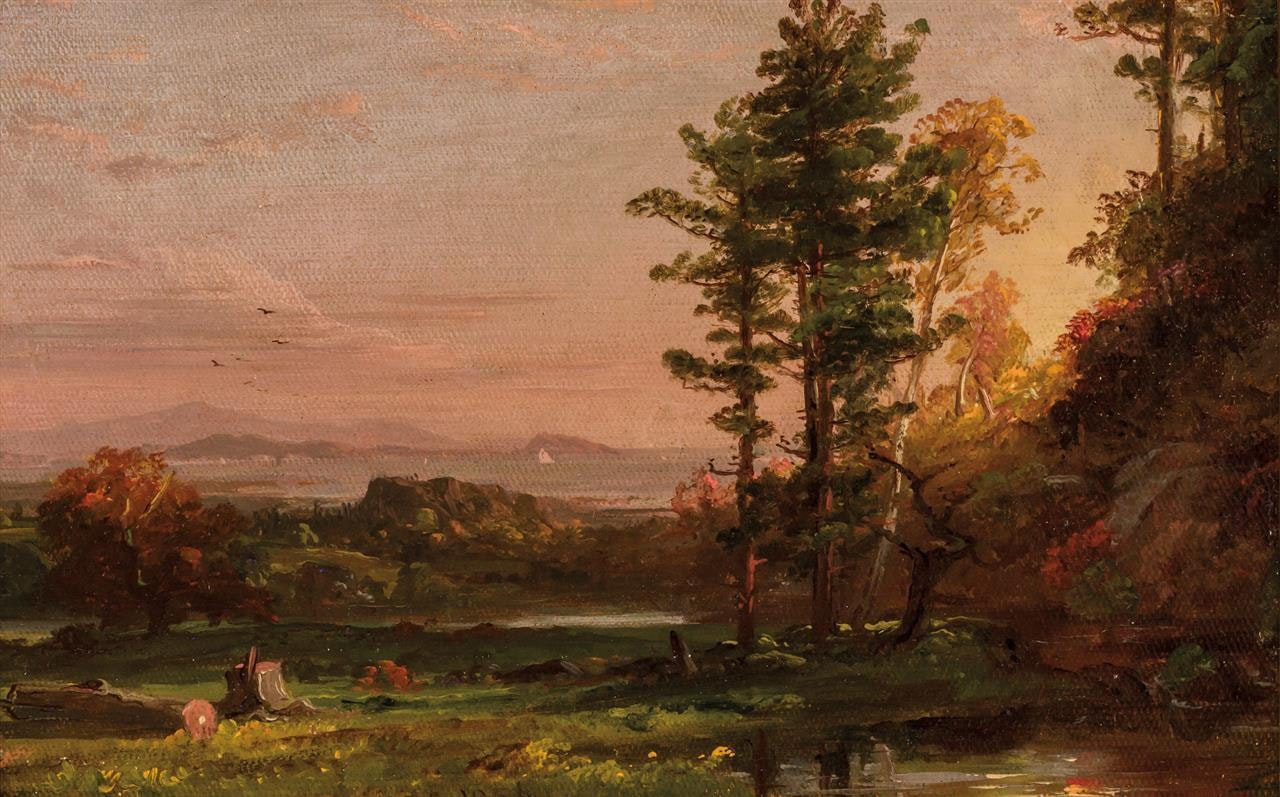 View of the Hudson by Jasper Francis Cropsey