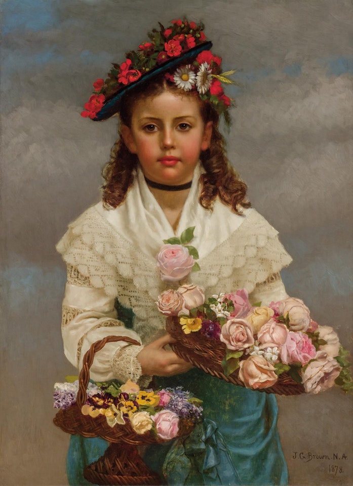 The Flower Girl by John George Brown