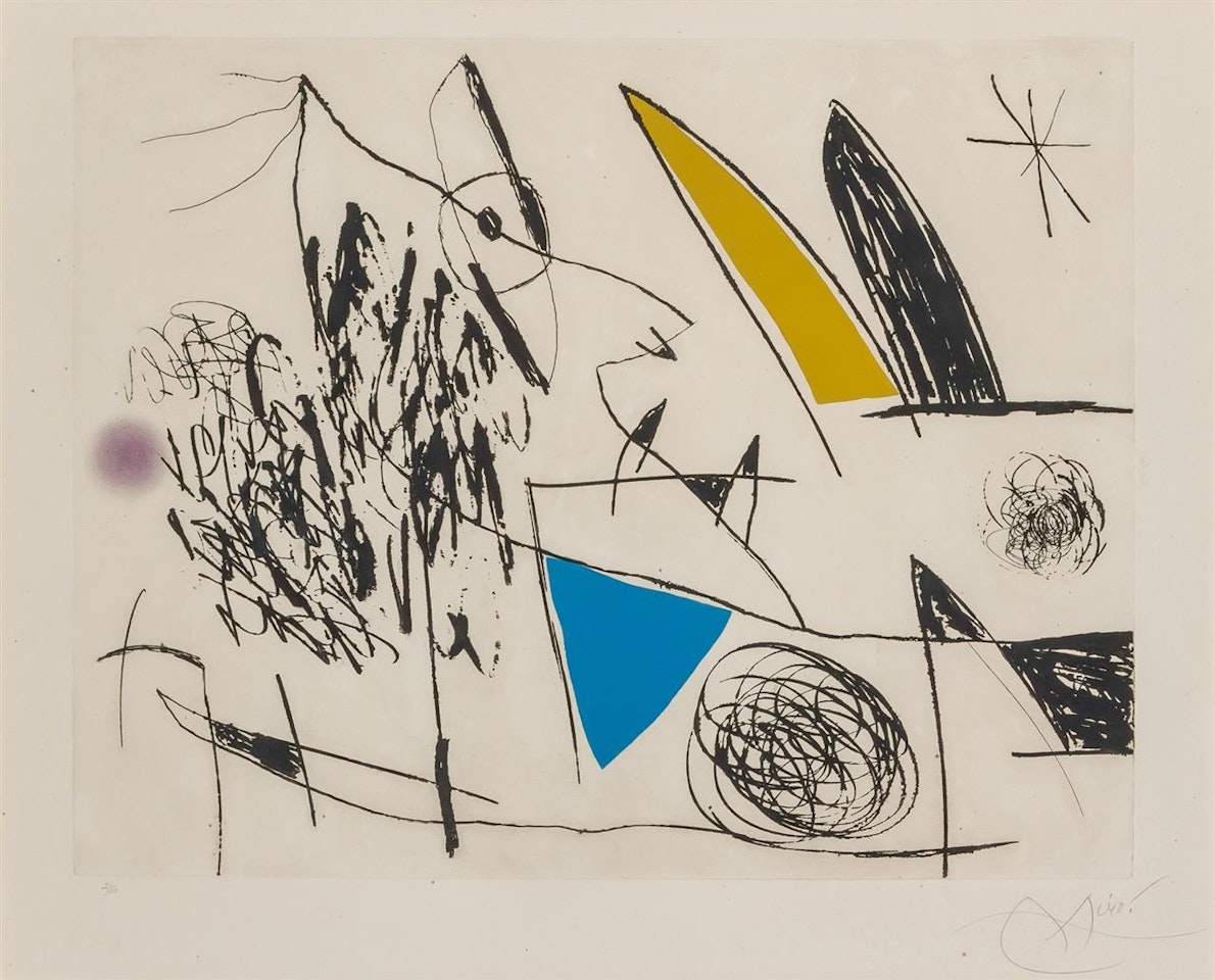 Plate VII from Serie Mallorca by Joan Miró