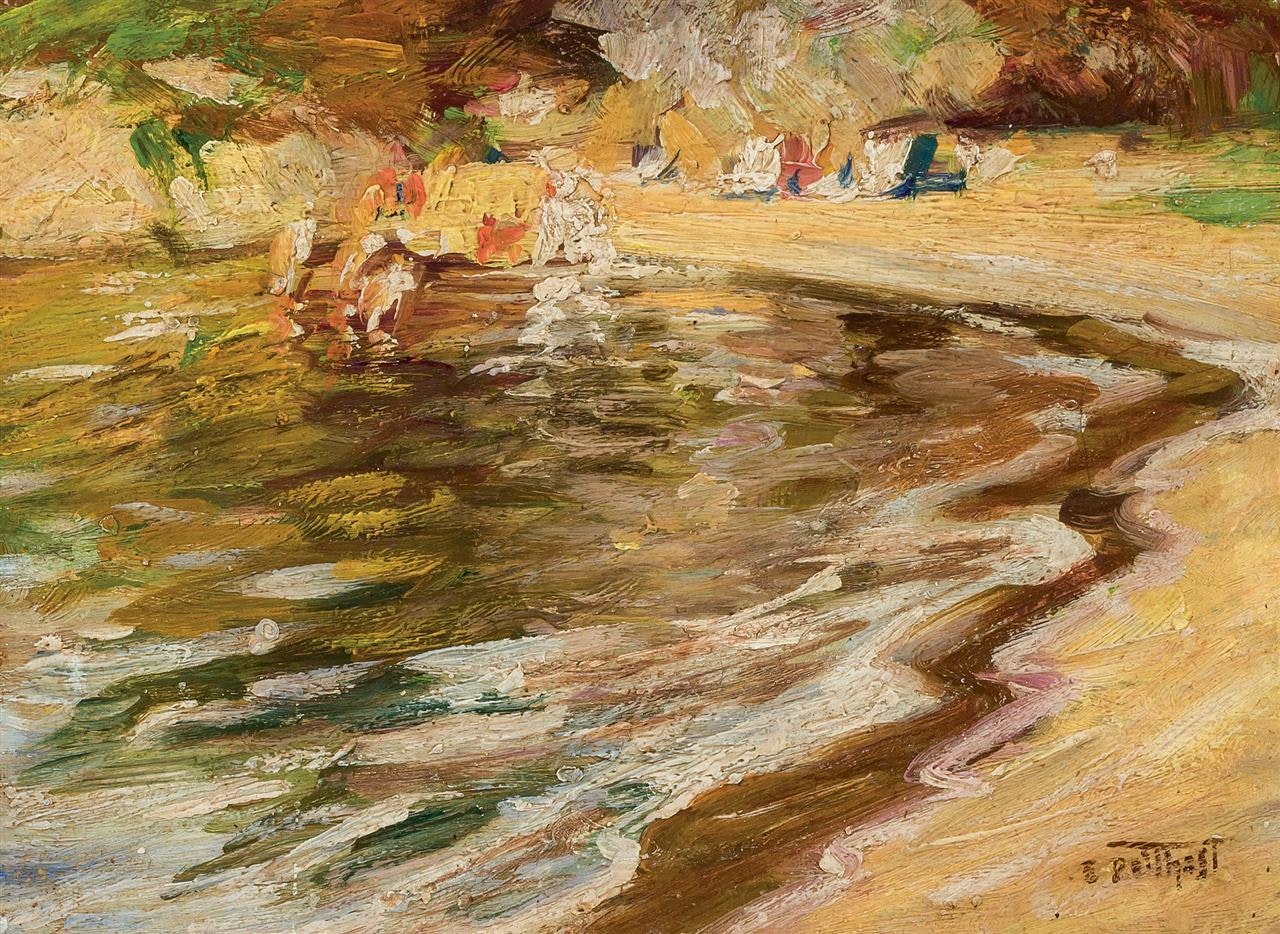 Beach Scene, At the Water by Edward Henry Potthast