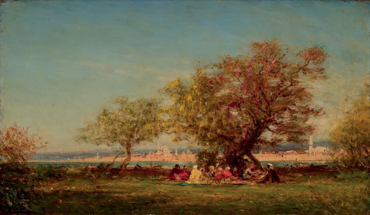 "On the Banks of the Bosphorus" by Félix Ziem