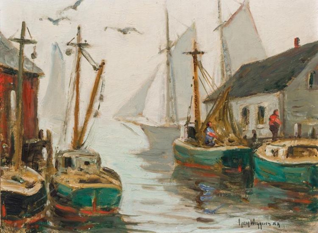 "Silvery Days, Stonington Harbor" by Guy Carleton Wiggins