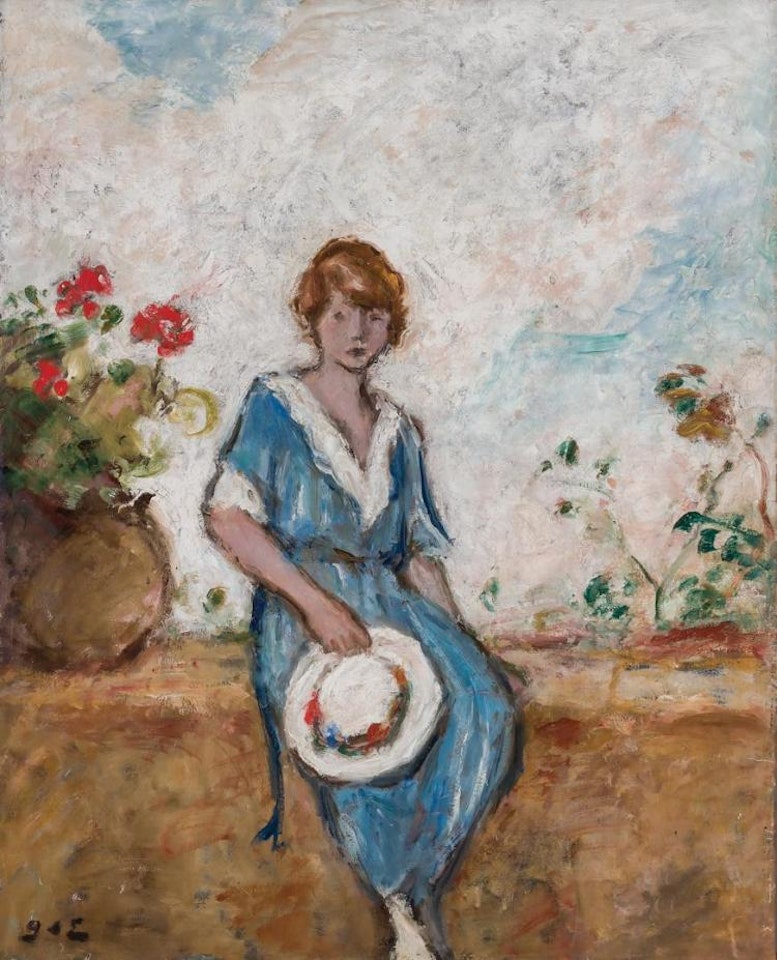 "Jeune Fille Assise Dans un Jardin" by Georges d’Espagnat