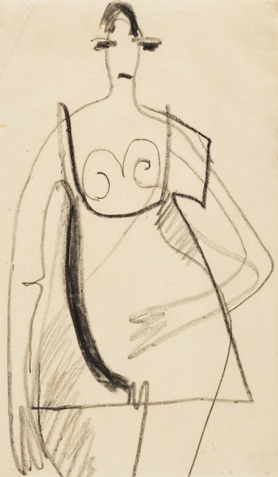 Stehende im Hemd by Ernst Ludwig Kirchner