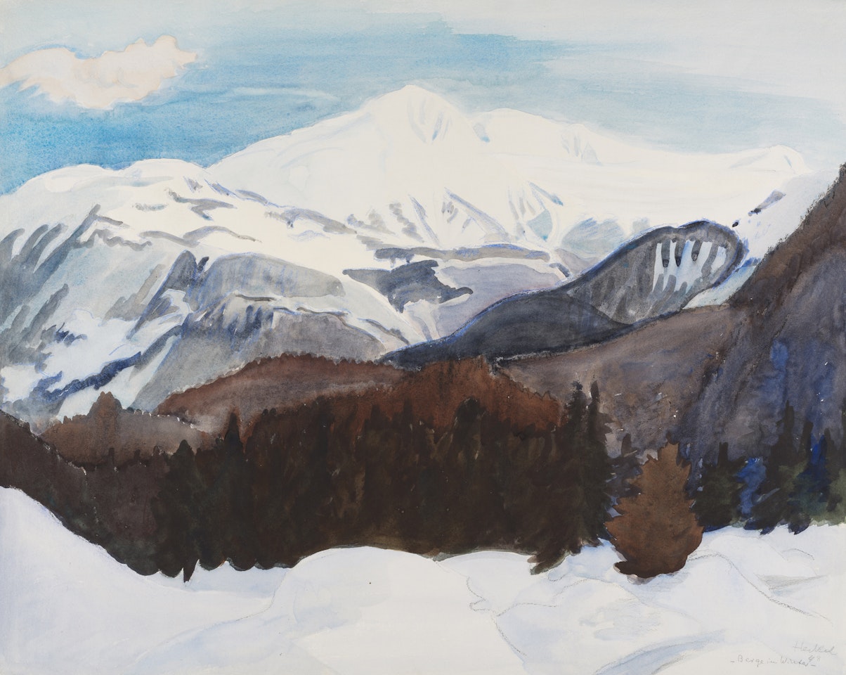 Berge im Winter by Erich Heckel
