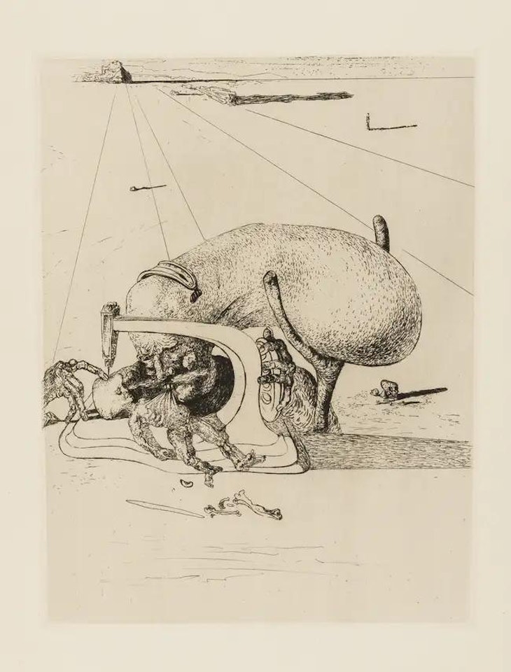 Sewing Machine (Field 34-2; M&L 31b) by Salvador Dali