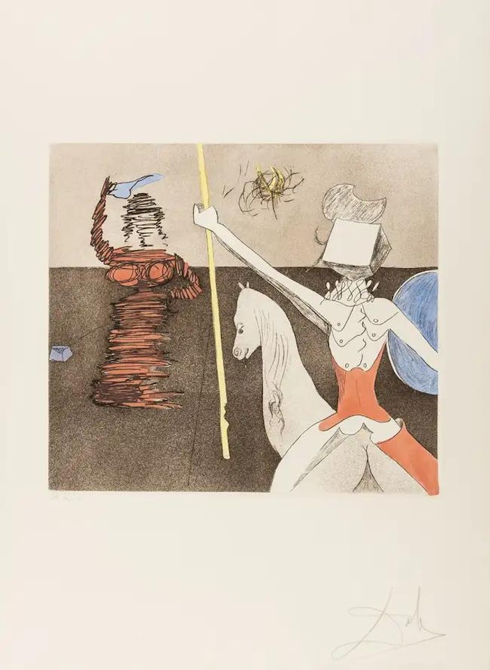 Off to Battle (Field 80-1L) by Salvador Dali