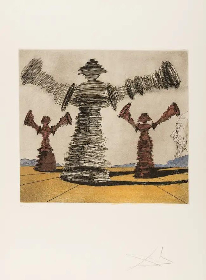 The Spinning Man (Field 80-1D) by Salvador Dali