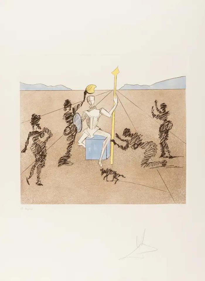 The Golden Helmet of Mandrino (Field 80-1F) by Salvador Dali