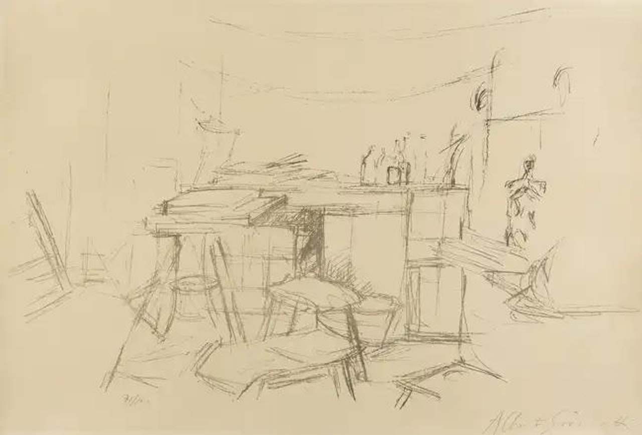 L"Atelier aux Bouteilles (L.100) by Alberto Giacometti