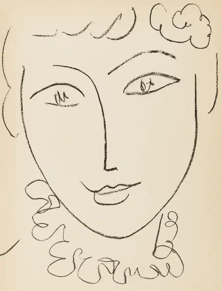 From Portraits (Duthuit 670; Duthuit Books 33) by Henri Matisse