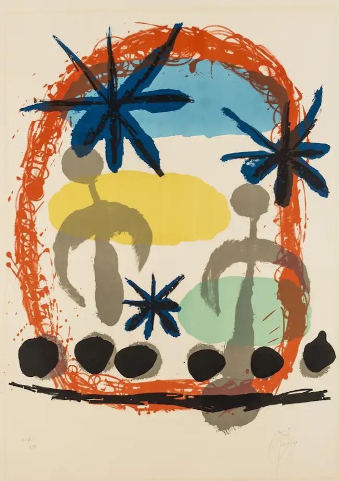 Affiche de l"exposition "Constellations" (Mourlot 191) by Joan Miró