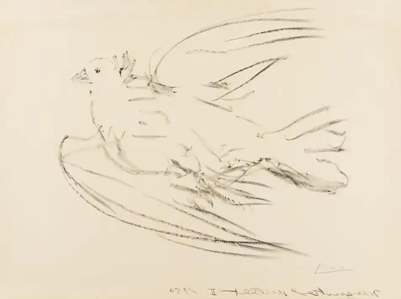 La Colombe Volant (Bloch 677; Mourlot 191) by Pablo Picasso