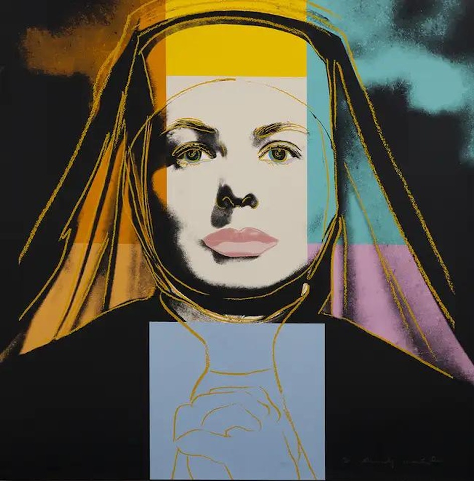 Ingrid Bergman. The Nun (Feldman & Schellmann 314) by Andy Warhol