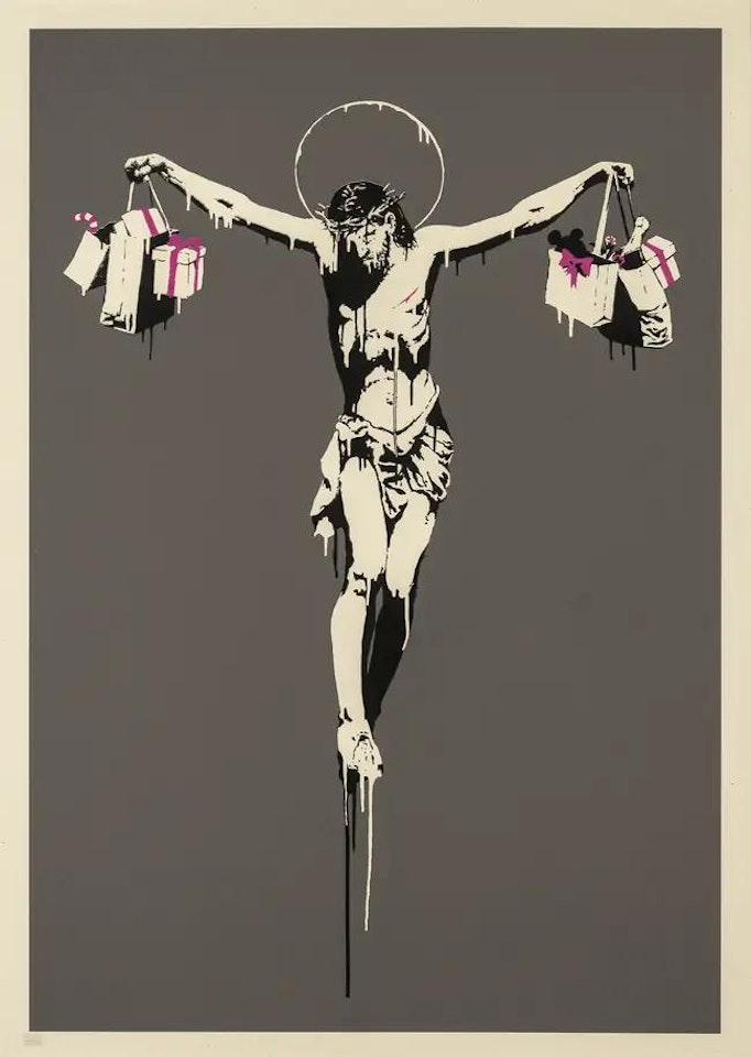 Christ with Shopping Bags by Banksy